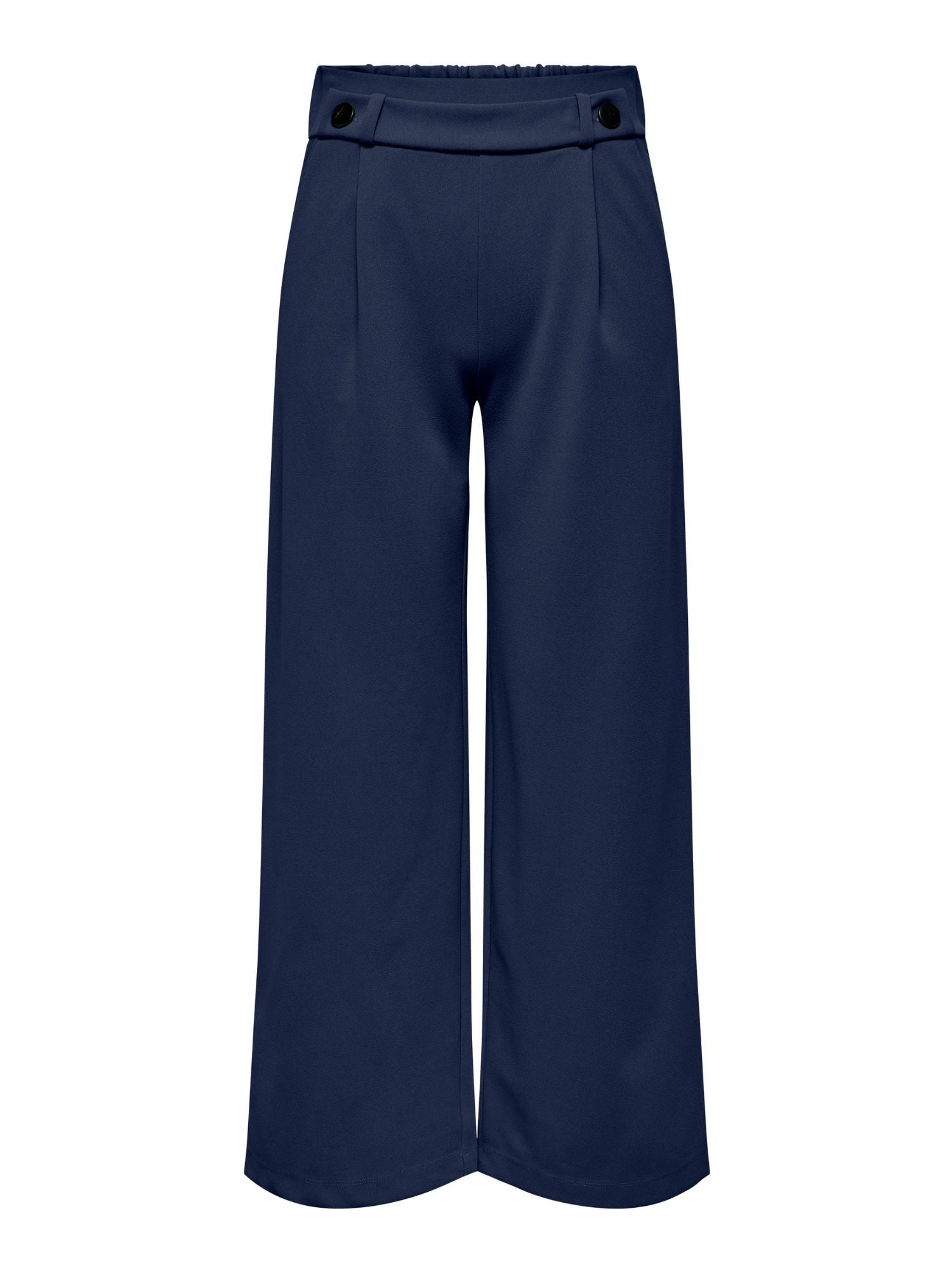 Jacqueline De Yong Pantaloni A Gamba Larga Donna Geggo Wide Leg Fit Black Iris 15208430 Black Iris BLACK BUTTONS JACQUELINE DE YONG