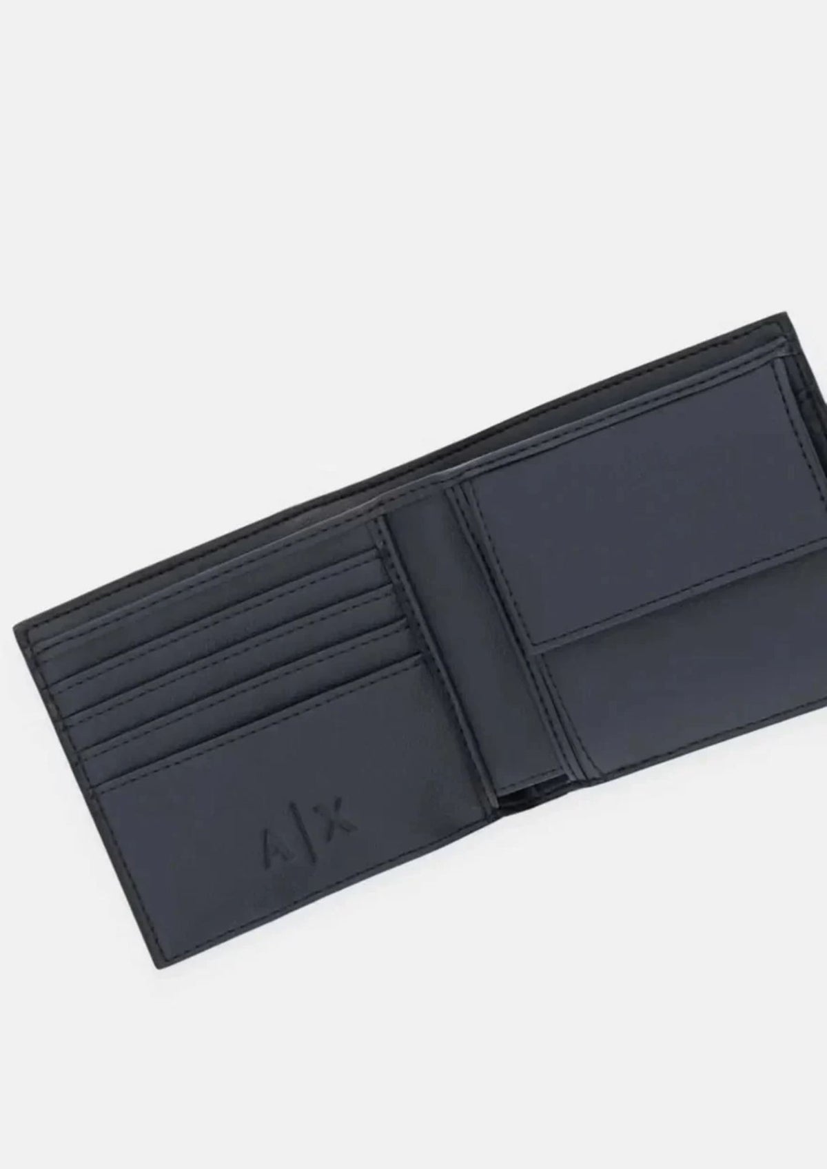 Portafoglio bifold con portamonete e logo a rilievo Nero XM000167 AF26691 MC028 ARMANI EXCHANGE