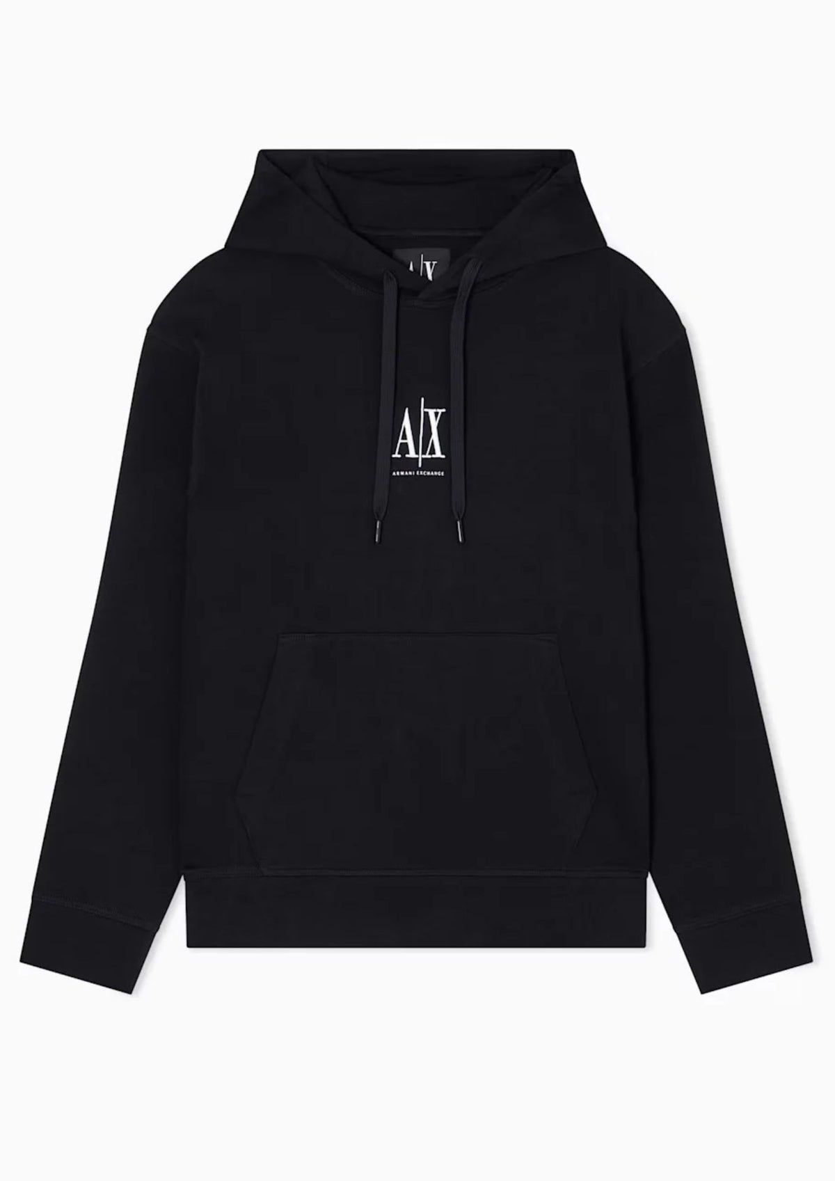 Felpa con cappuccio e tasca a marsupio con logo Icon Nera XM000369 AF10818 UC001 ARMANI EXCHANGE