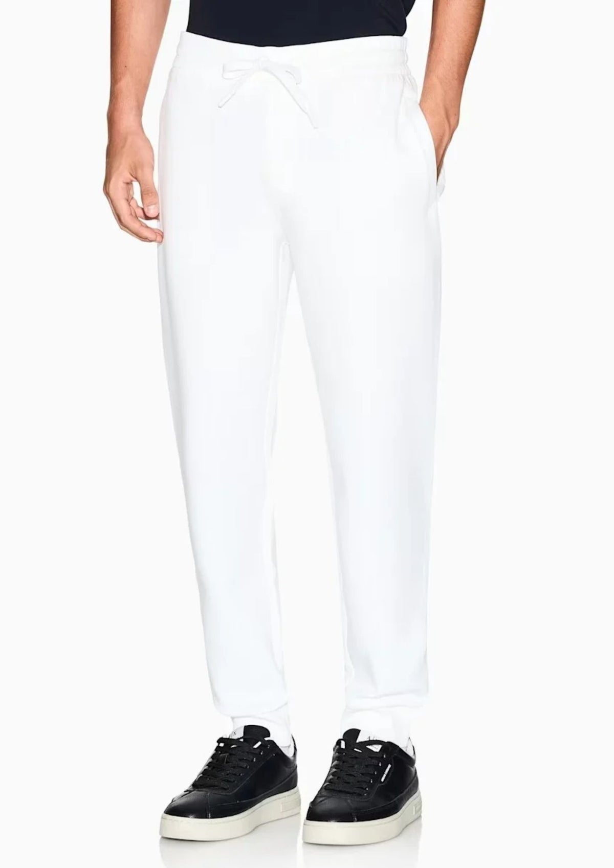 Pantaloni jogger in cotone stretch con coulisse Icon Bianco XM000373 AF10818 U0009 ARMANI EXCHANGE