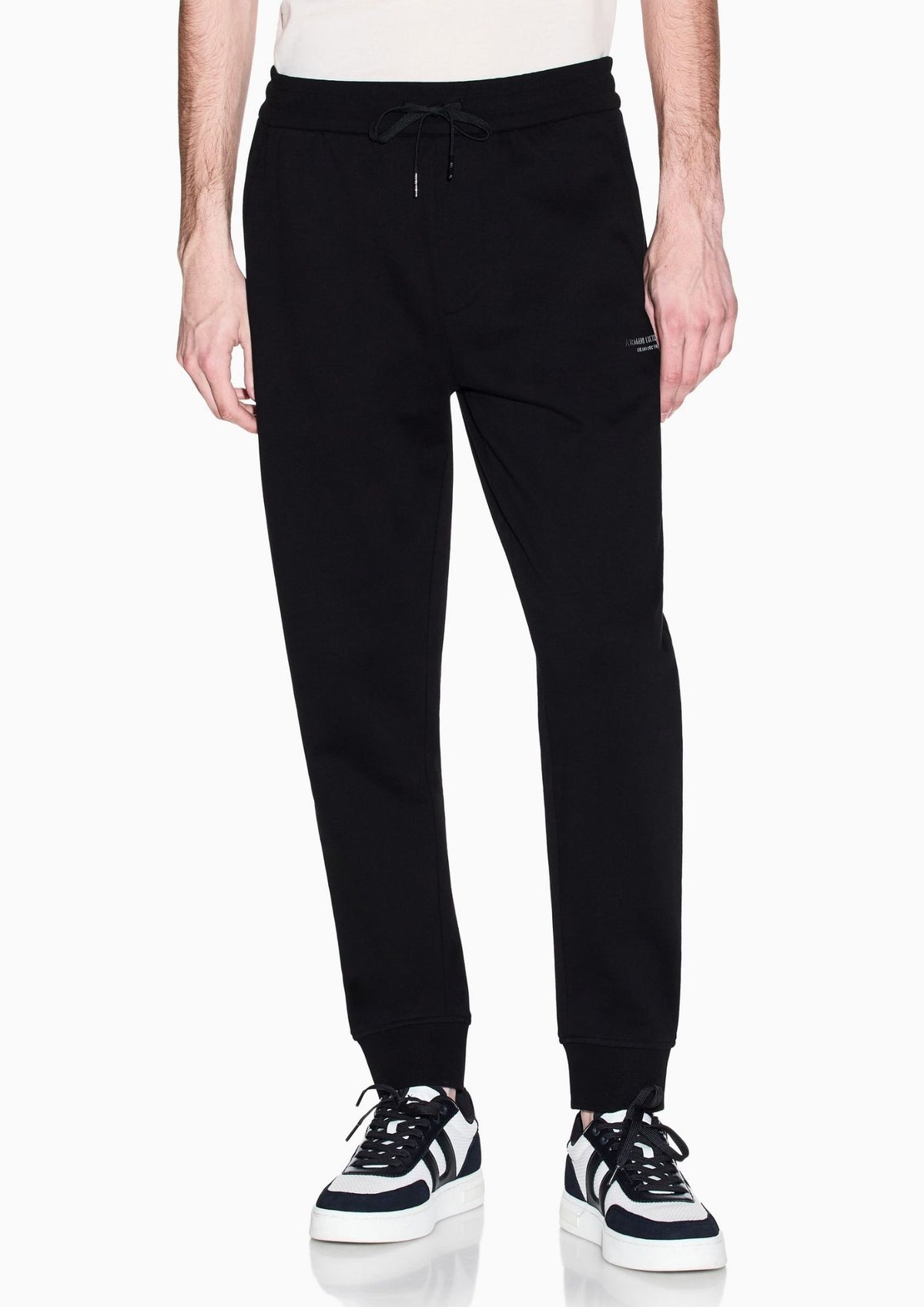 Pantaloni regular fit in cotone french terry Neri XM001299 AF20934 UC001 ARMANI EXCHANGE