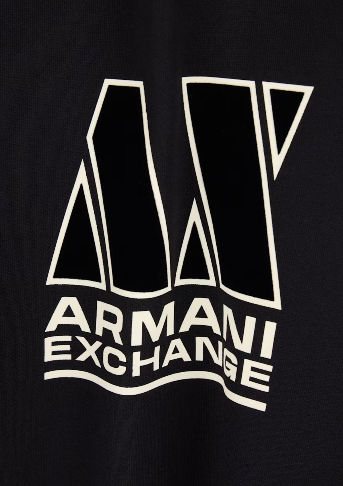 Felpa vestibilità regular in tessuto french terry di cotone Nera XM002799 AF20934 UC001 ARMANI EXCHANGE