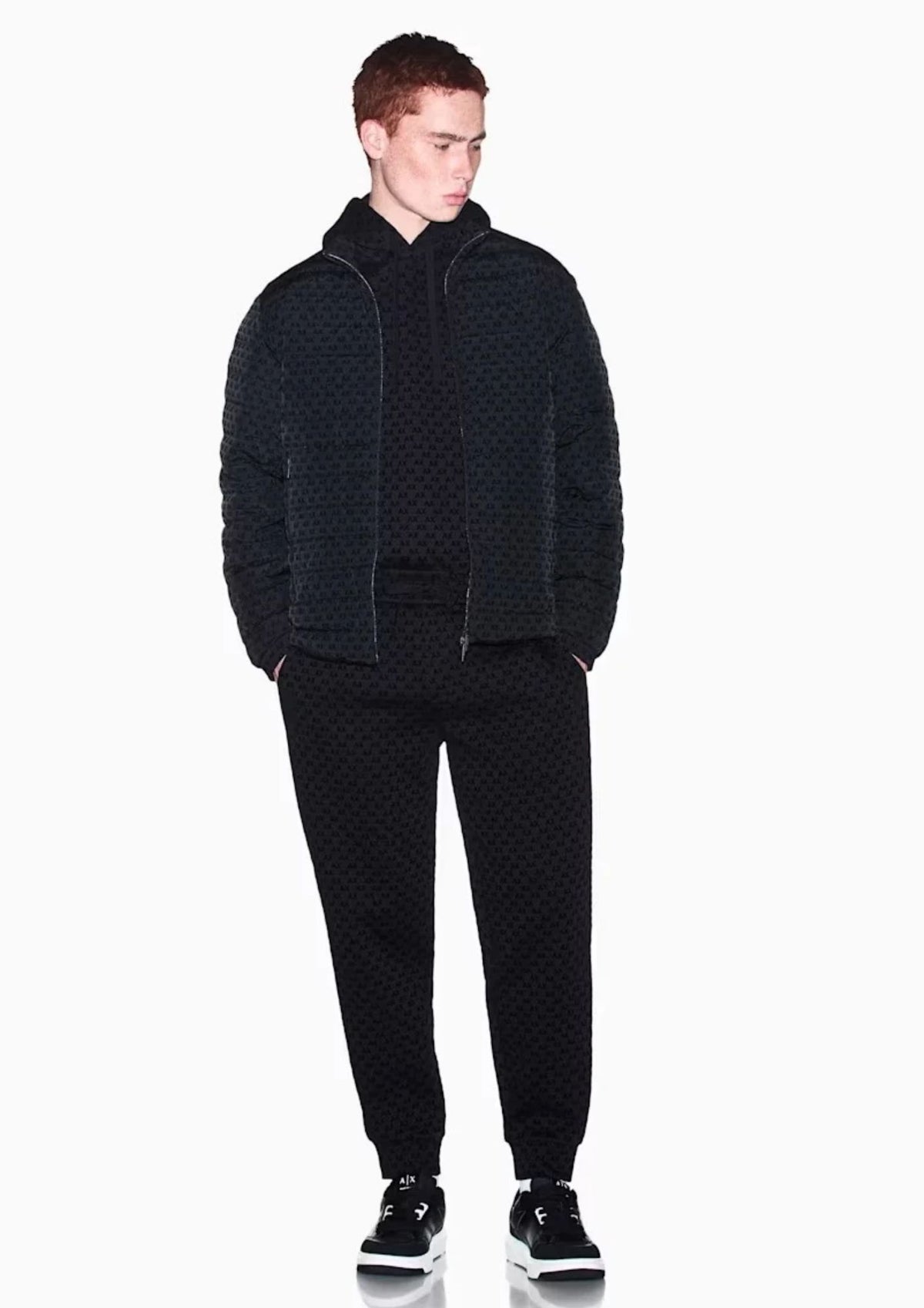 Felpa regular fit in cotone elasticizzato Nero XM002903 AF10818 UC001 ARMANI EXCHANGE