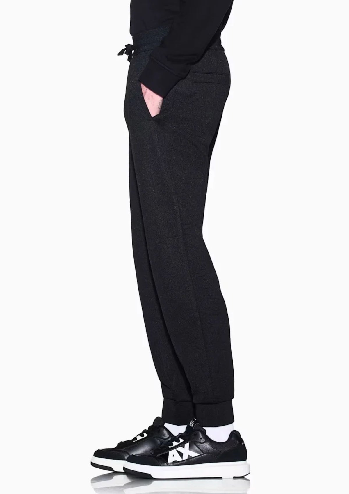 Pantaloni a vestibilità regular in jersey jacquard stretch Neri XM002907 AF21862 UC001 ARMANI EXCHANGE