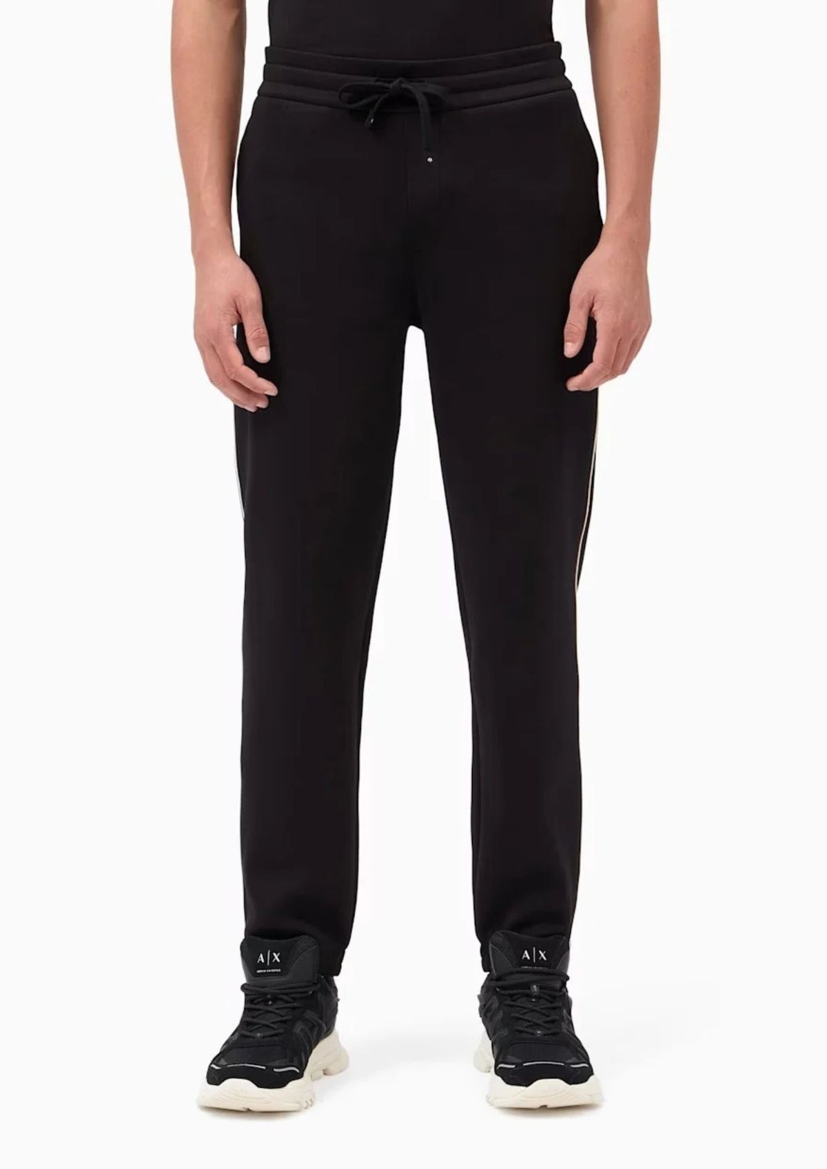 Pantaloni vestibilità regular in jersey di cotone stretch Neri XM002945 AF10818 UC001 ARMANI EXCHANGE