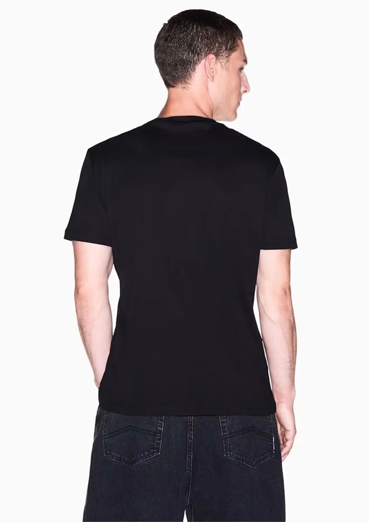 T-shirt vestibilità regular in jersey di cotone Nera XM003067 AF10358 UC001 ARMANI EXCHANGE
