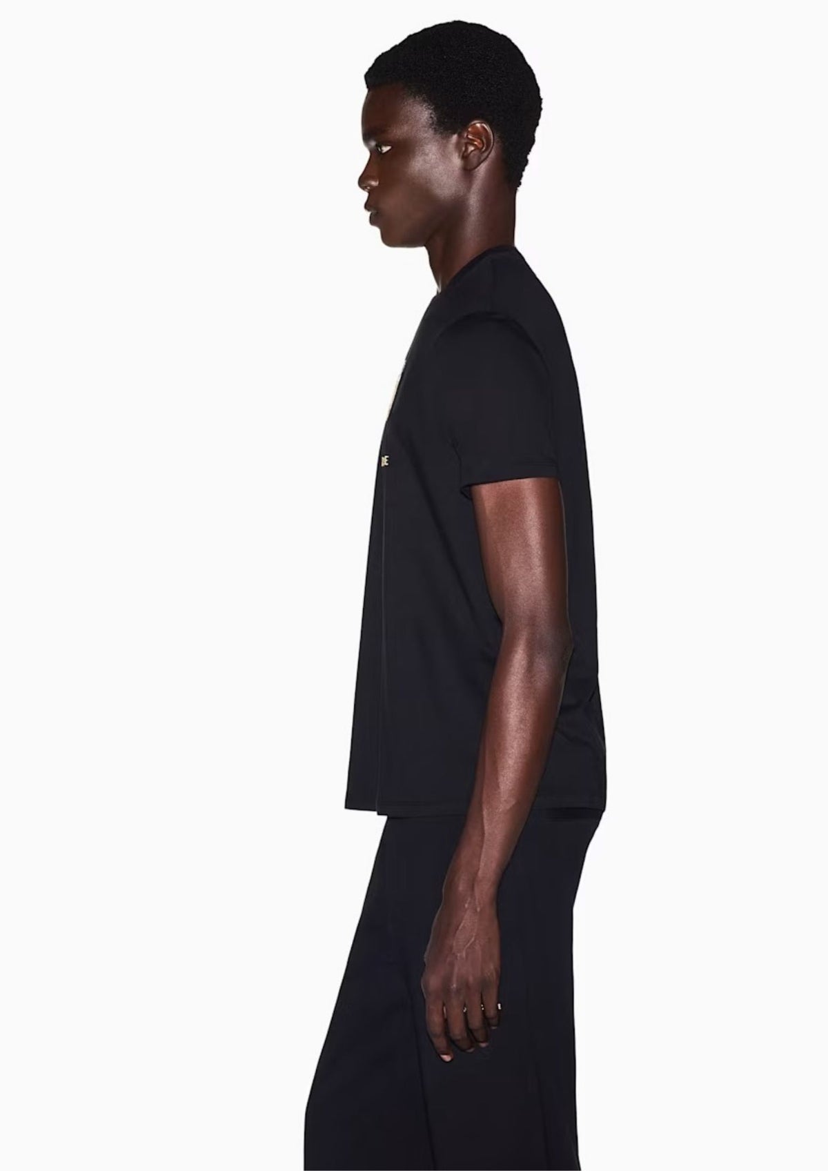 T-shirt slim Black and Gold in cotone con logo Nera XM003114 AF10356 UC001 ARMANI EXCHANGE