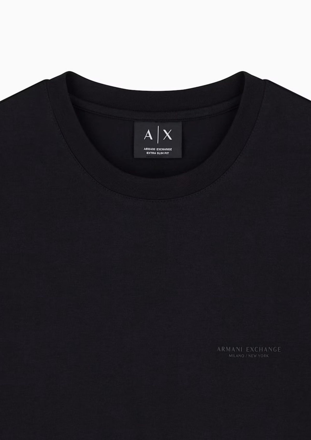 T-shirt a taglio slim in jersey di cotone stretch Nera XM003141 AF26650 UC001 ARMANI EXCHANGE