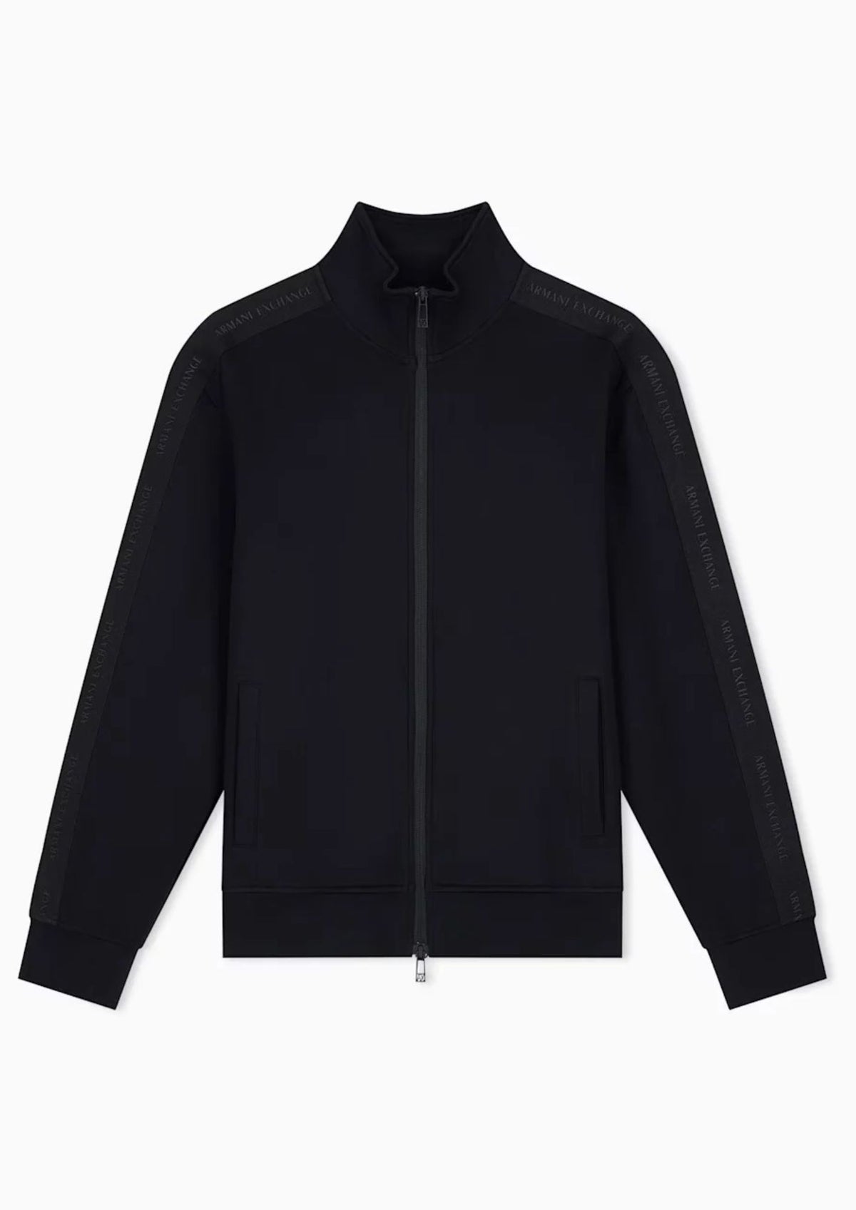 Felpa regular fit in jersey accoppiato di cotone stretch Nero XM003144 AF13047 UC001 ARMANI EXCHANGE