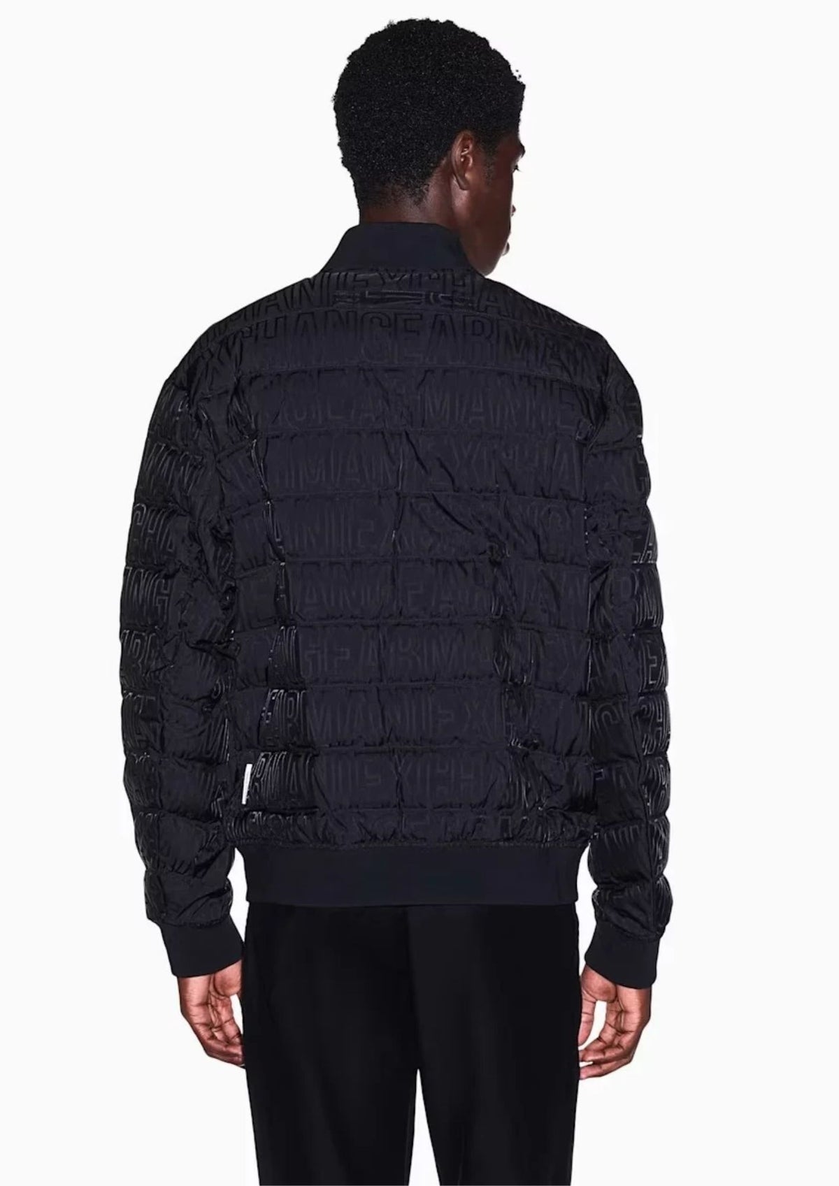 Piumino in nylon jacquard con dettagli in maglia Nero XM003310 AF28563 FC340 ARMANI EXCHANGE