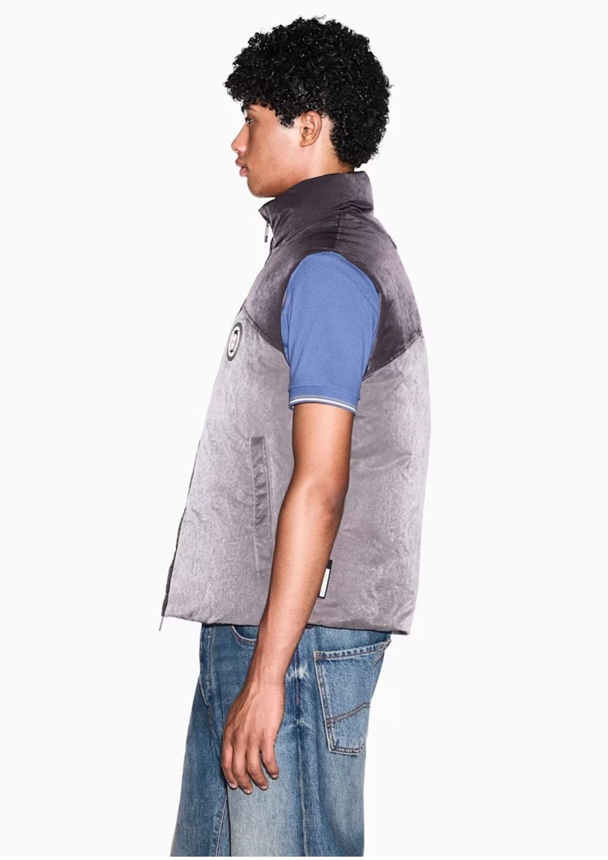 Gilet Crossover con zip e collo alto Grigio e Nero XM003320 AF27108 M8432 ARMANI EXCHANGE