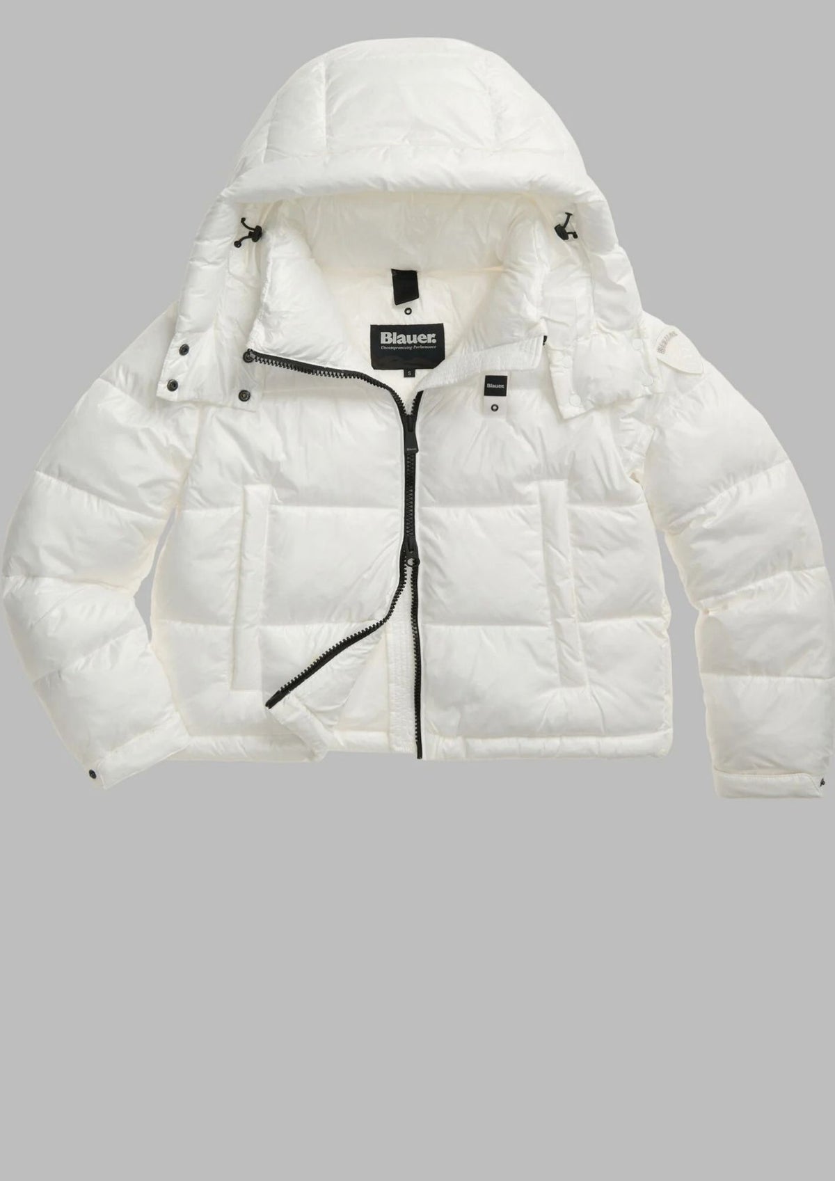 Giubbino Corto Imobbito in Ovatta Termica Gloria Bianco Ottico BLDC02071 6648 100BI BLAUER