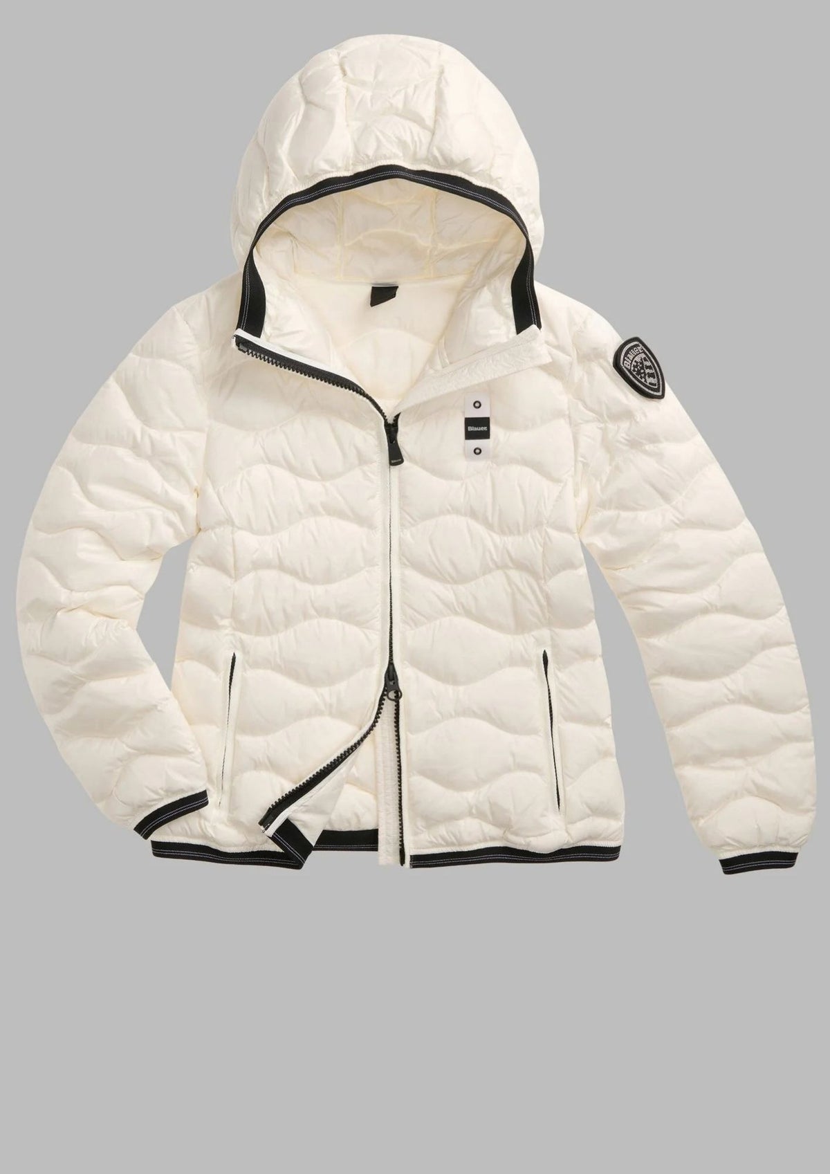 GIubbino Corto Imbottito Piuma Camelia Bianco Ottico BLDC03033 6047 100BI BLAUER
