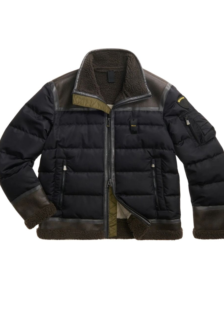 Giubbetto con inserti in Montone Organ New Nero BLUC02240 7280 999 BLAUER