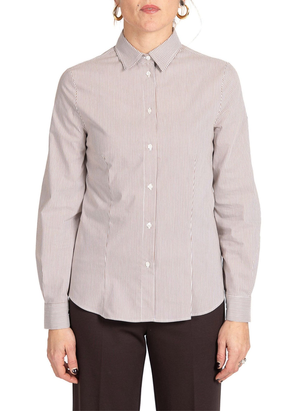 Camicia Donna Bianca a Maniche Lunghe Fantasia Pap 5233R103007N 3 DIANA GALLESI