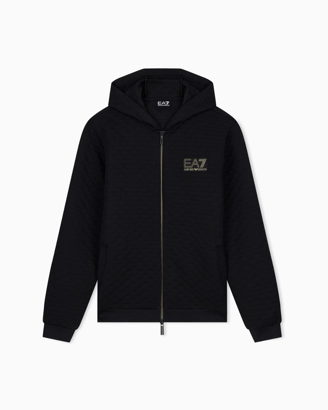 Felpa Premium Label con cappuccio e zip intera Nero 7M002247 AF26241 UC001 EA7 EMPORIO ARMANI