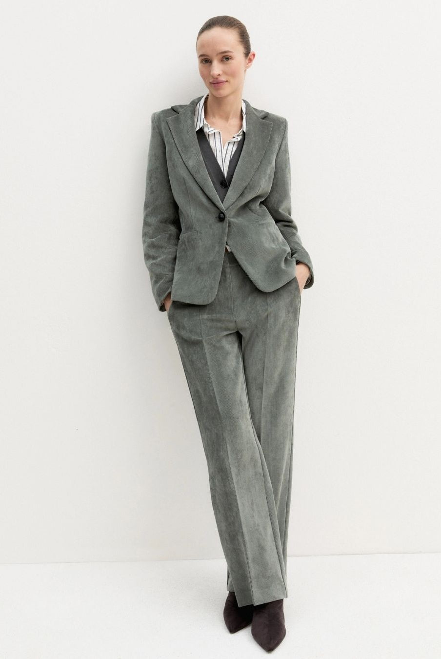Blazer in velluto Emmresia Sottobosco 2625046011200 004 EMME MARELLA