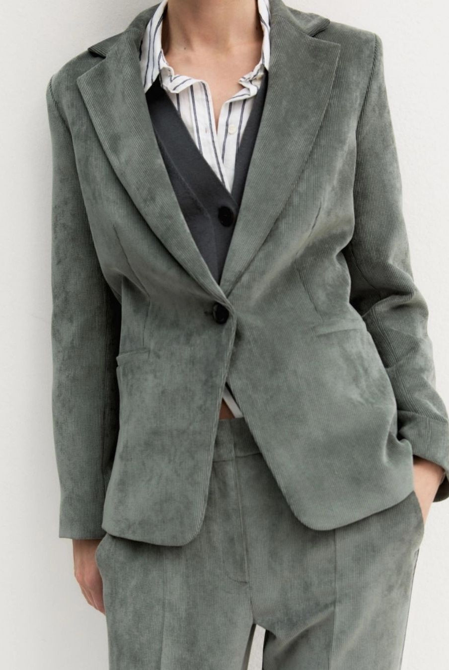 Blazer in velluto Emmresia Sottobosco 2625046011200 004 EMME MARELLA