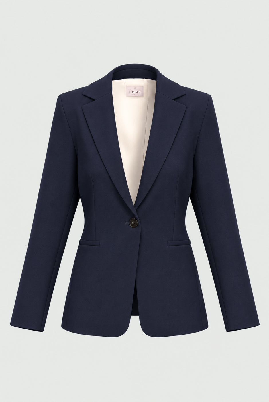 Blazer semiaderente in twill stretch Blu Navy 2625046131200 005 EMME MARELLA