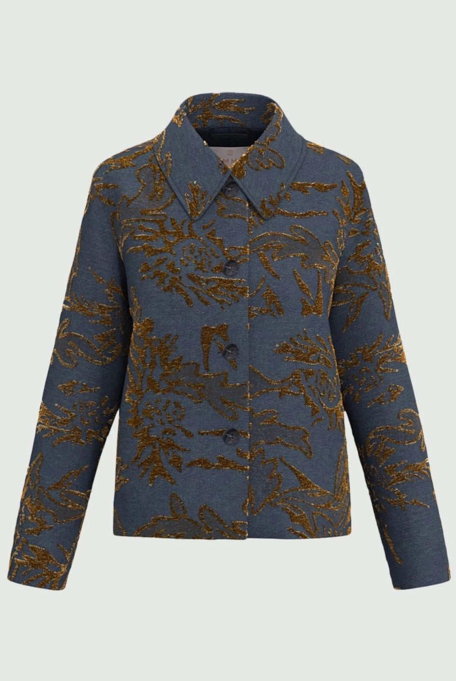 Giacca in denim jacquard delavé Emmghiera Blue Jeans 2625046141200 001 EMME MARELLA