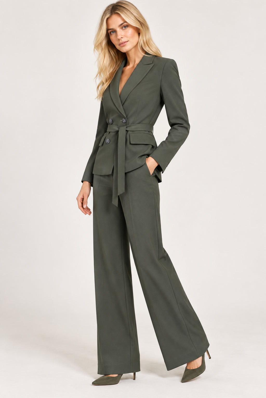 Emme Marella Tailleur Donna Emmvoliera Verde Sottobosco 2625096051200 002 EMME MARELLA