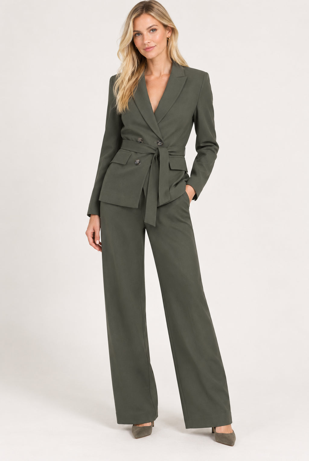 Emme Marella Tailleur Donna Emmvoliera Verde Sottobosco 2625096051200 002 EMME MARELLA