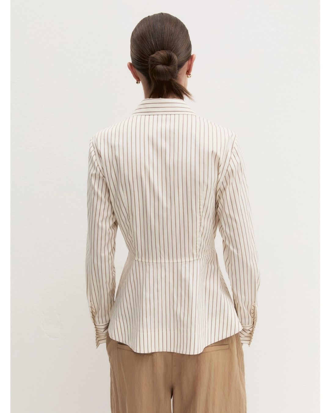 Camicia in popeline con taglio in vita Bianco lana 2625116014200 001 EMME MARELLA