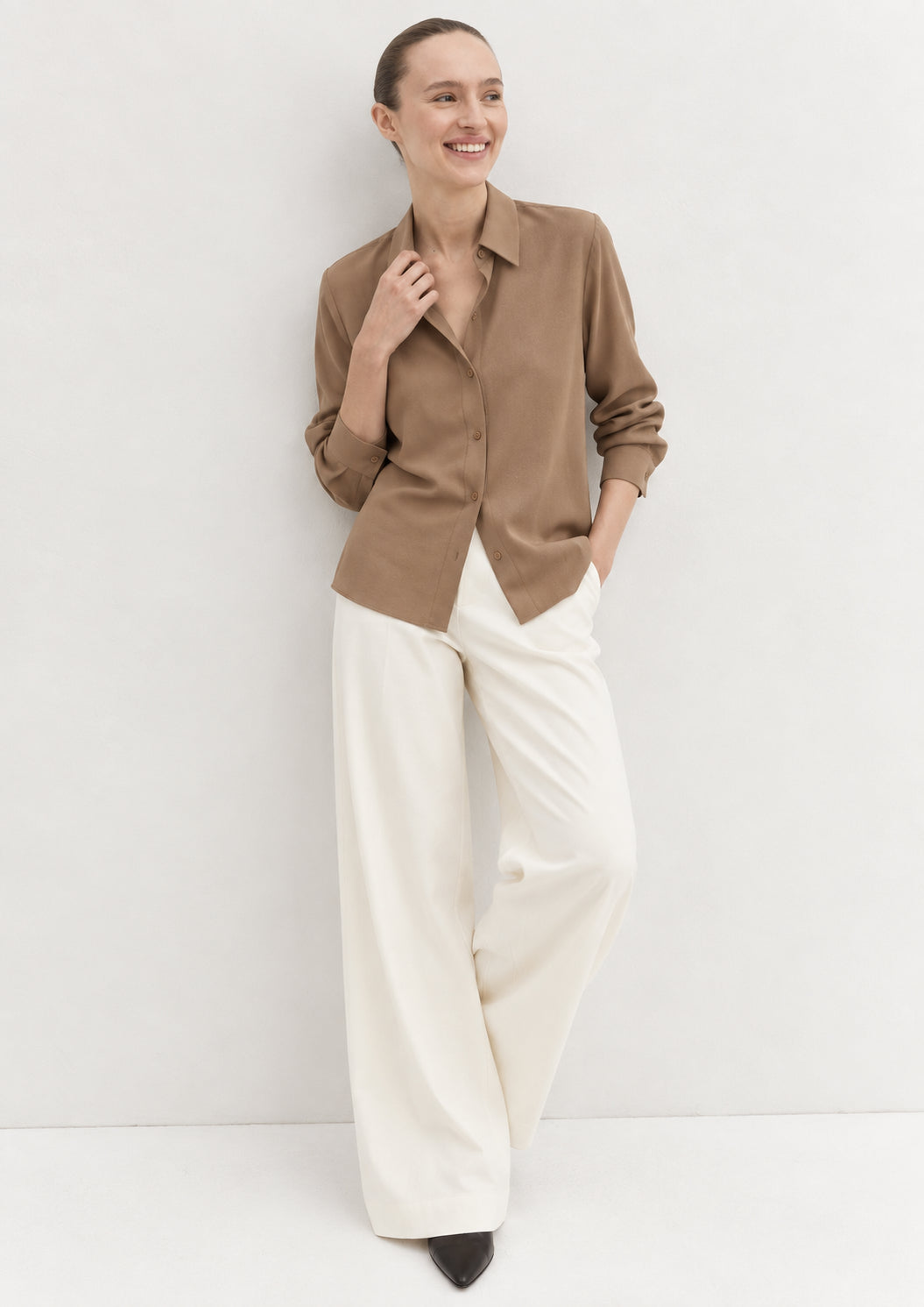 Emme Marella Camicia Donna Emmvisone Cammello 2625116051200 003 EMME MARELLA