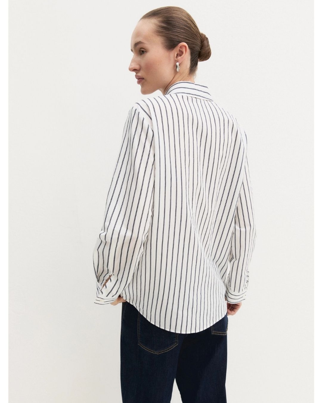 Camicia a maniche lunghe in misto cotone Bianco lana 2625116061200 002 EMME MARELLA