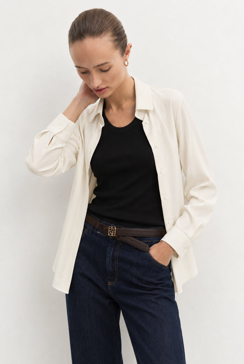 Emme Marella Camicia Donna Emmedro Bianco Avorio 2625116081200 001 EMME MARELLA