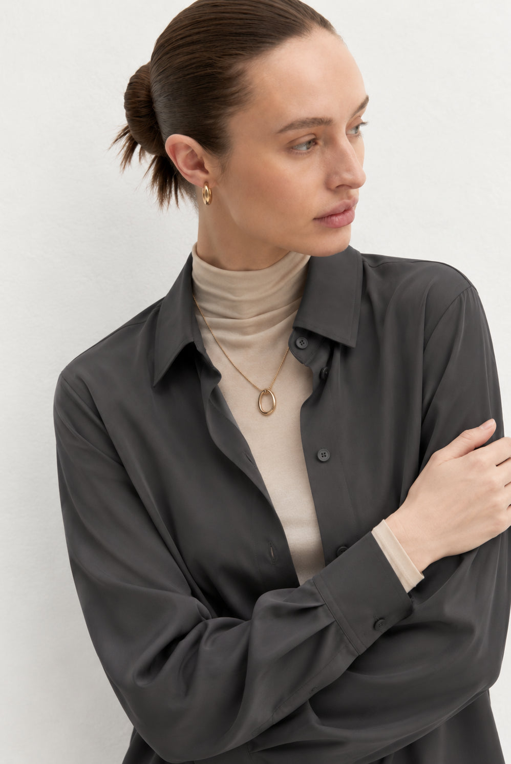 Emme Marella Camicia Donna Emmscalata Grigio Ardesia 2625116081200 015 EMME MARELLA