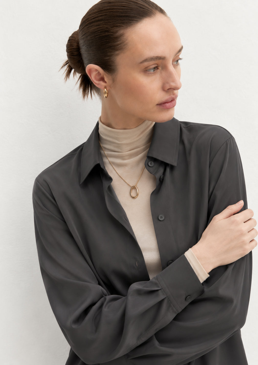 Emme Marella Camicia Donna Emmscalata Grigio Ardesia 2625116081200 015 EMME MARELLA