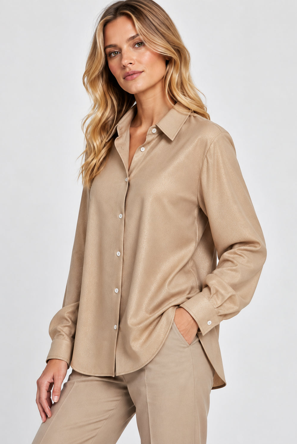 Emme Marella Camicia Donna Emmcertosa Bianco Panna 2625116082200 002 EMME MARELLA