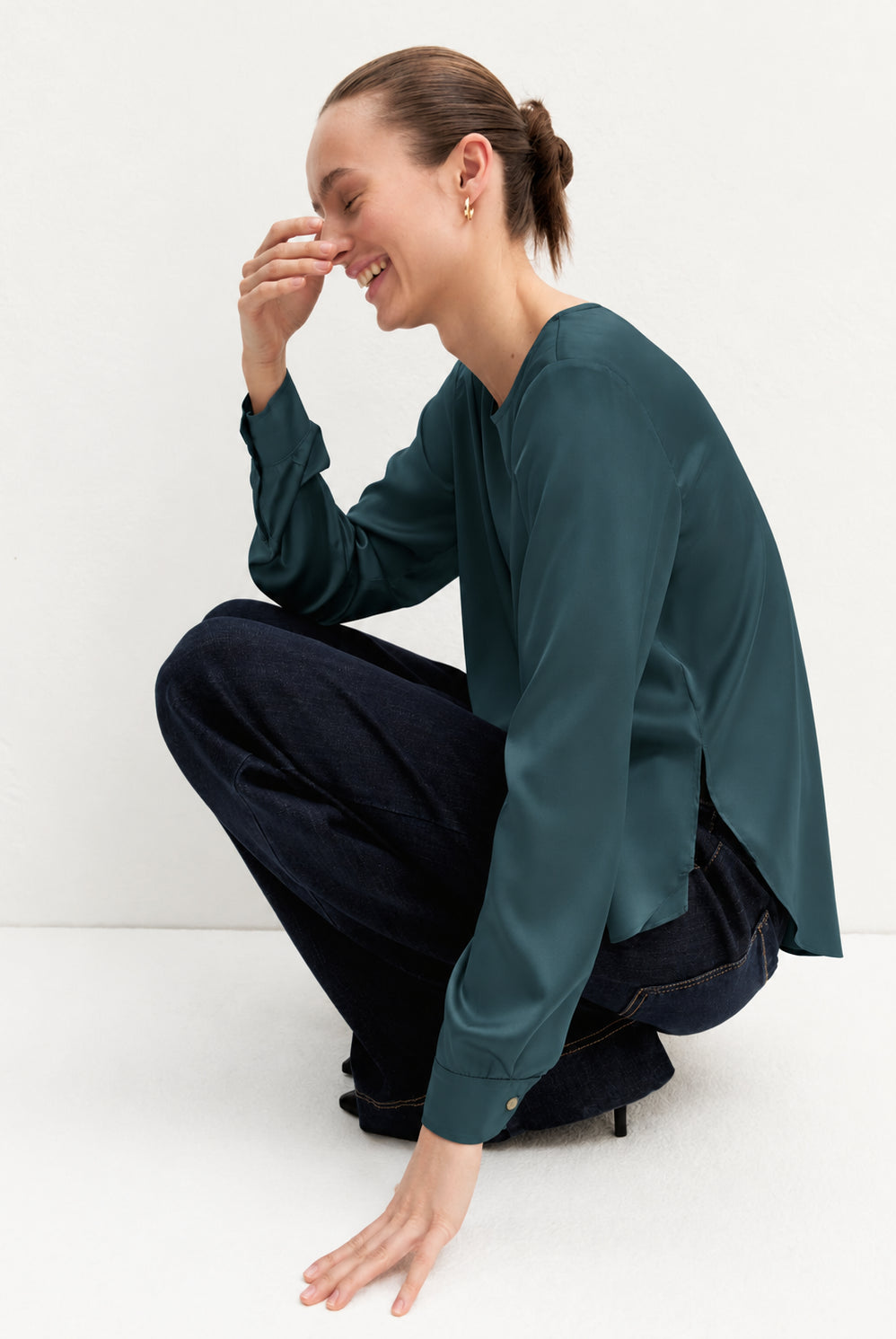 Emme Marella Blusa Donna Emmcursore Verde Olio 2625116091200 003 EMME MARELLA