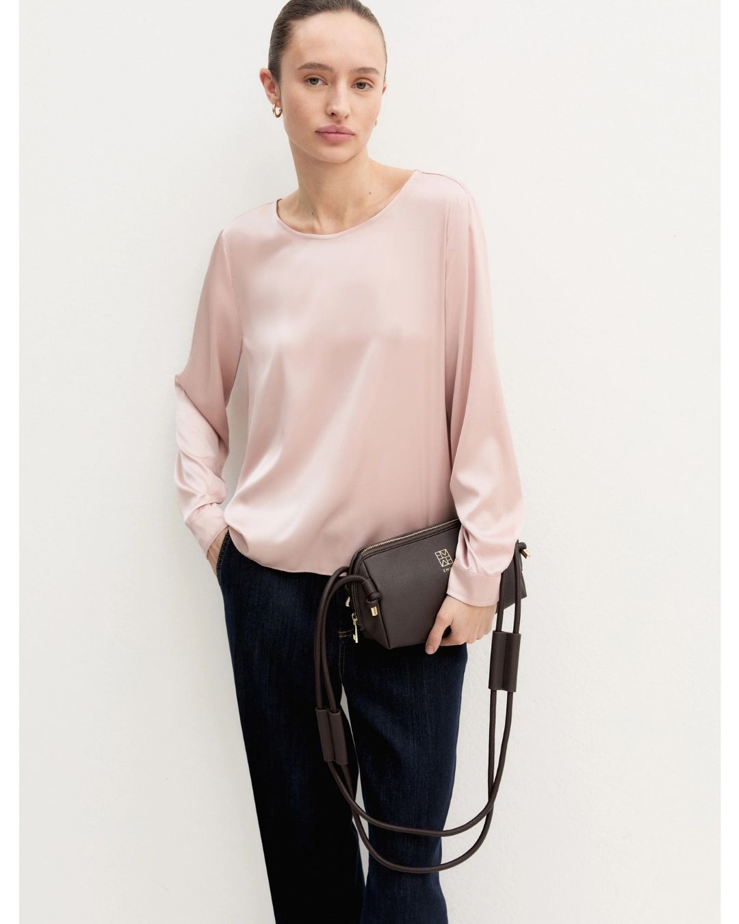 Blusa in raso stretch Rosa 2625116091200 009 EMME MARELLA