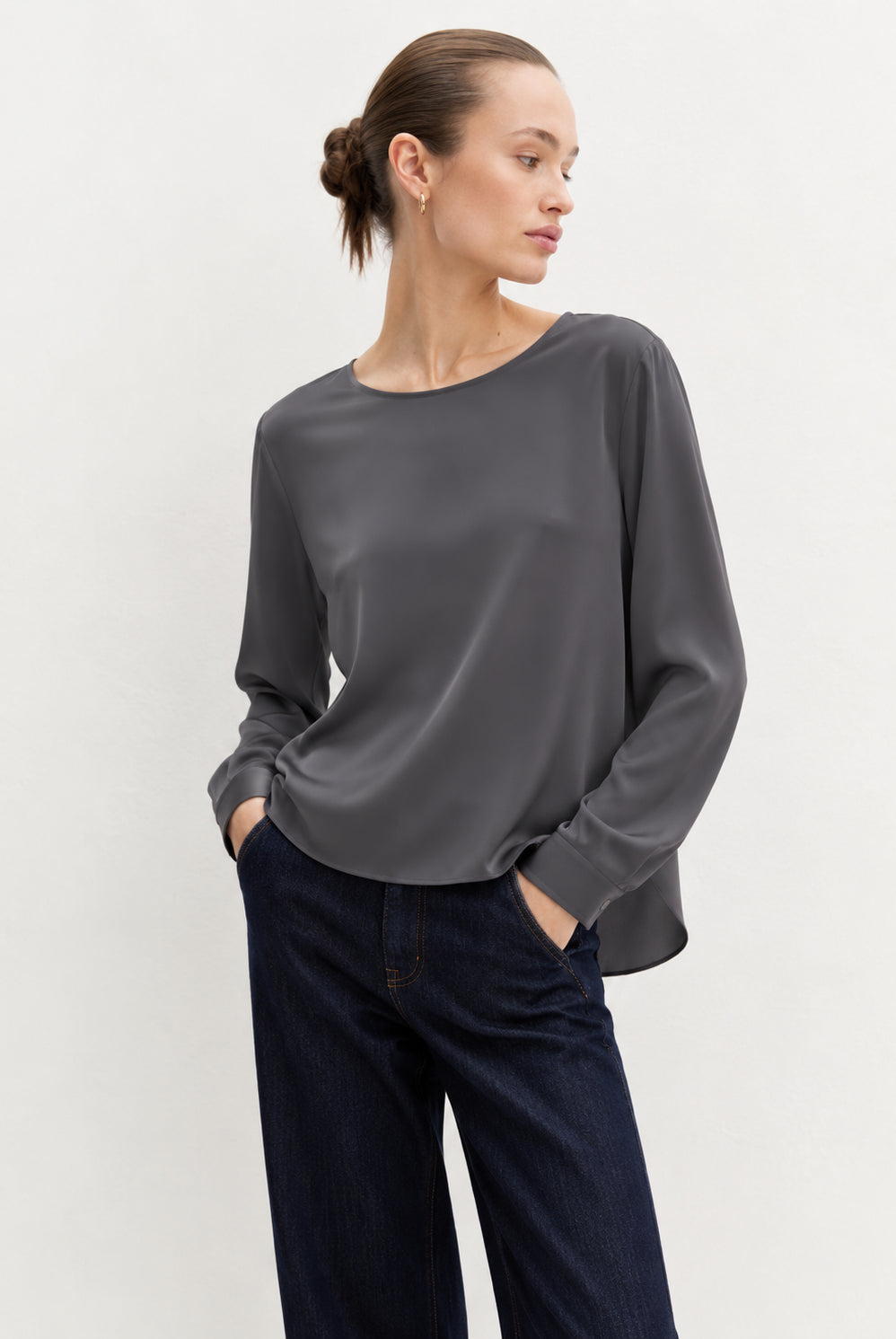 Emme Marella Blusa Donna Emmcursore Grigio Ardesia 2625116091200 015 EMME MARELLA
