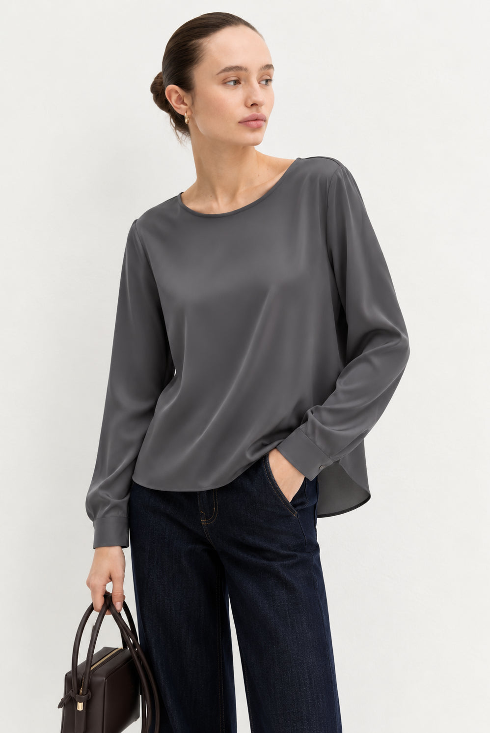 Emme Marella Blusa Donna Emmcursore Grigio Ardesia 2625116091200 015 EMME MARELLA