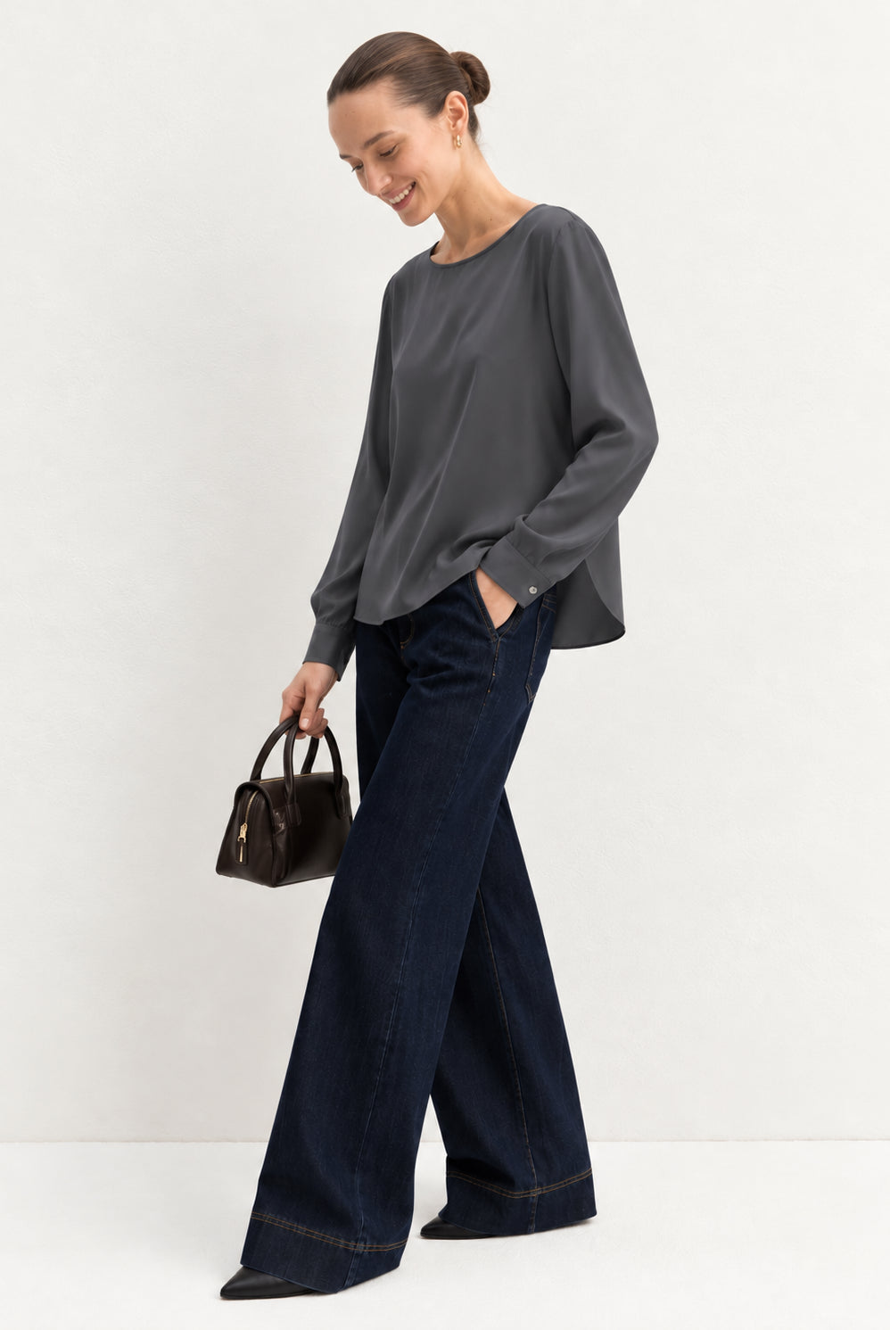 Emme Marella Blusa Donna Emmcursore Grigio Ardesia 2625116091200 015 EMME MARELLA