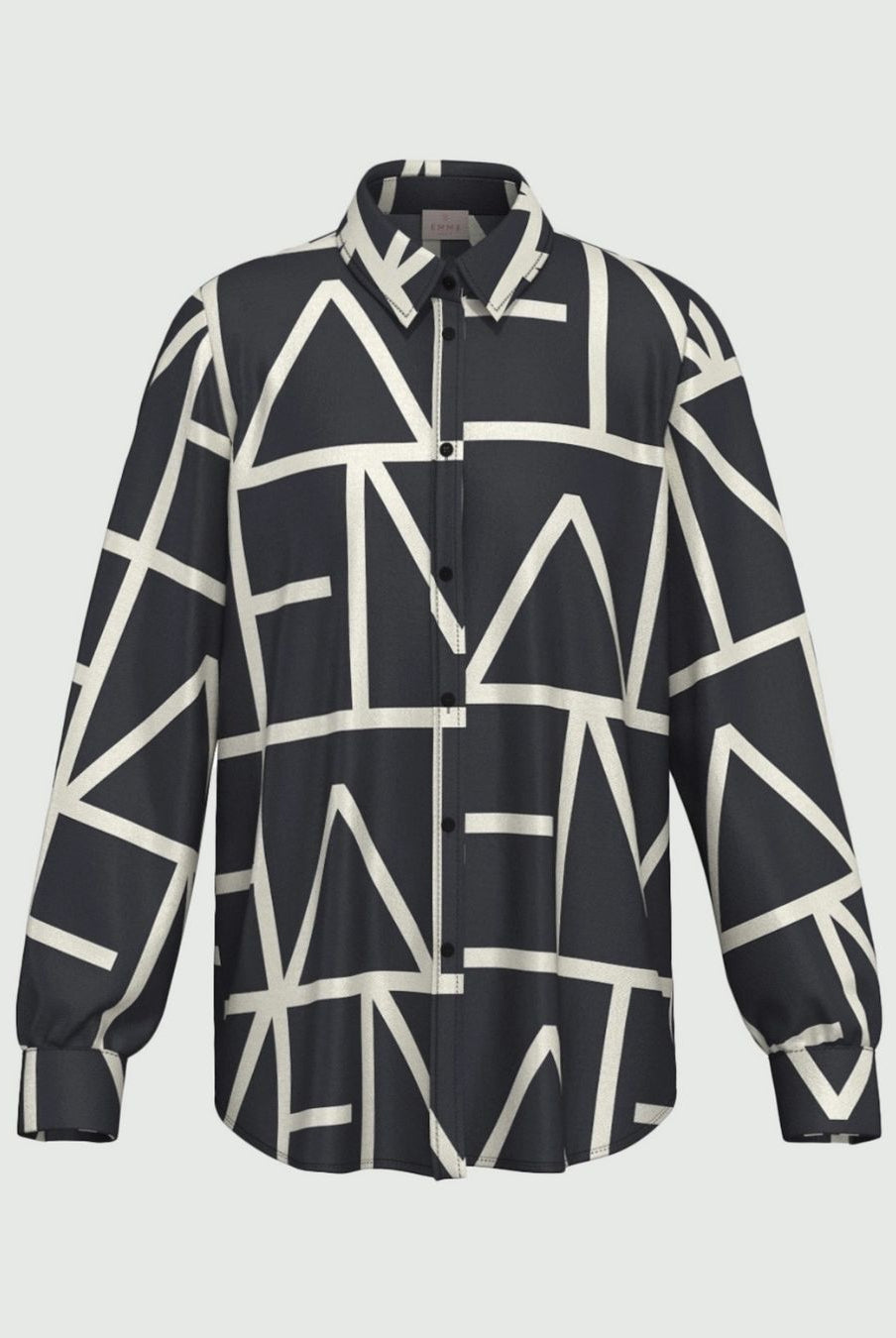 Camicia in twill di viscosa Blu 2625116102200 008 EMME MARELLA