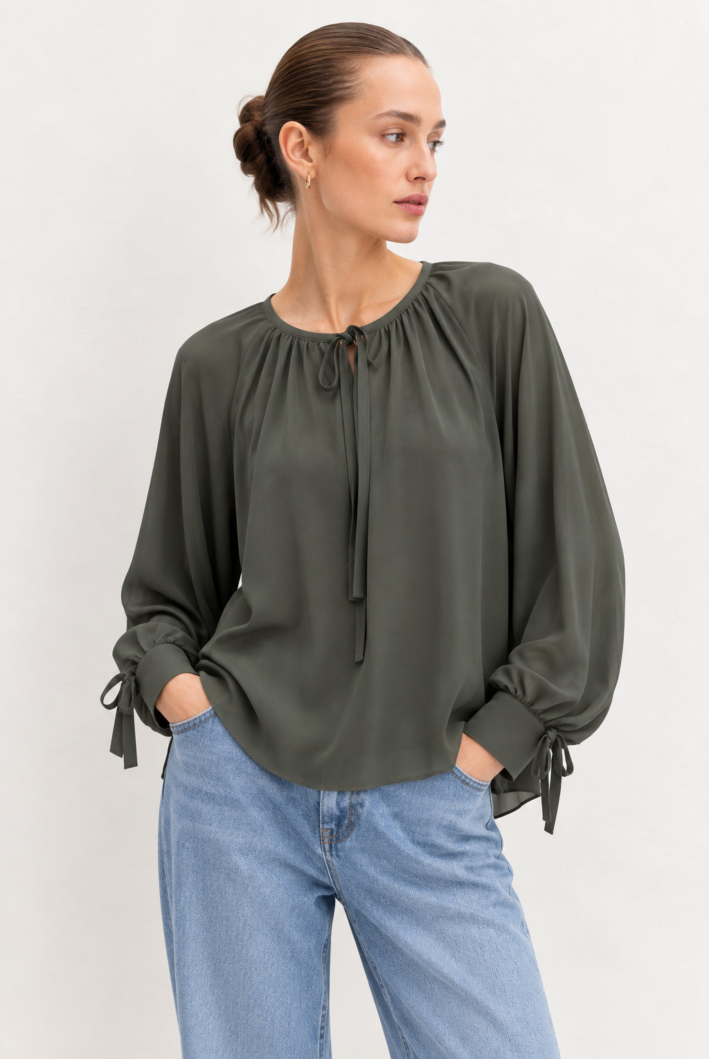 Emme Marella Camicia Donna Emmoschea Verde Sottobosco 2625116131200 004 EMME MARELLA