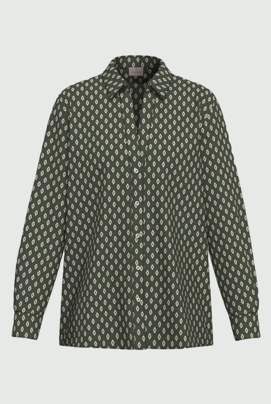 Camicia in twill stampato Salvia 2625116231200 003 EMME MARELLA
