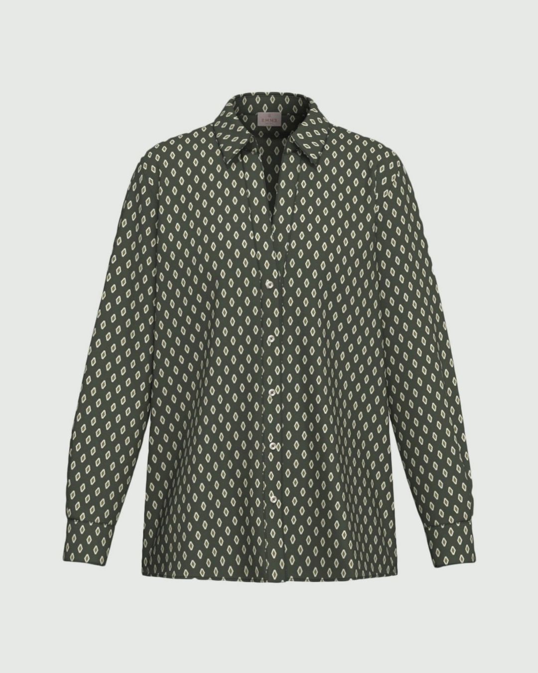 Camicia in twill stampato Salvia 2625116231200 003 EMME MARELLA