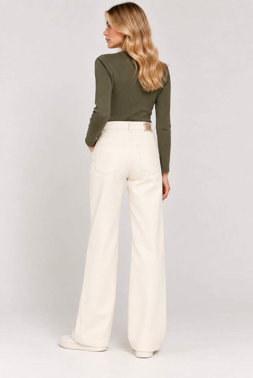 Emme Marella Pantalone Donna Emmfuxia Bianco Panna 2625136061200 001 EMME MARELLA