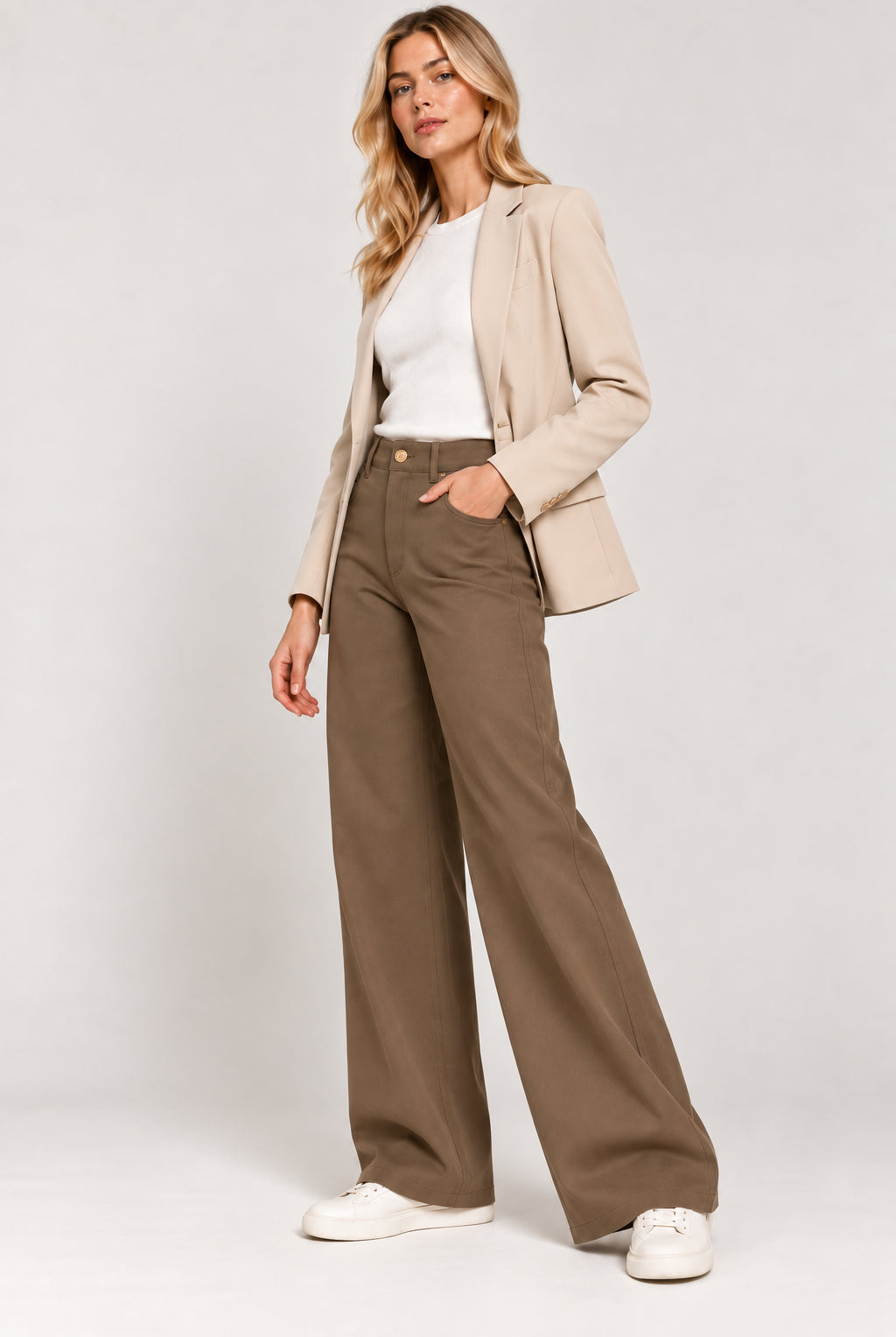 Emme Marella Pantalone Donna Emmfuxia Tabacco 2625136061200 002 EMME MARELLA