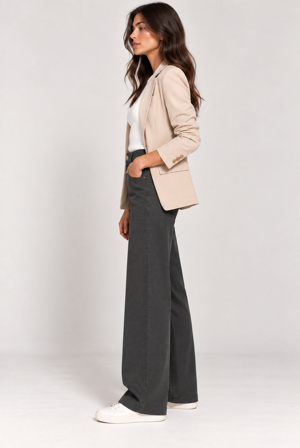 Emme Marella Pantalone Donna Emmfuxia Grigio Antracite 2625136061200 006 EMME MARELLA