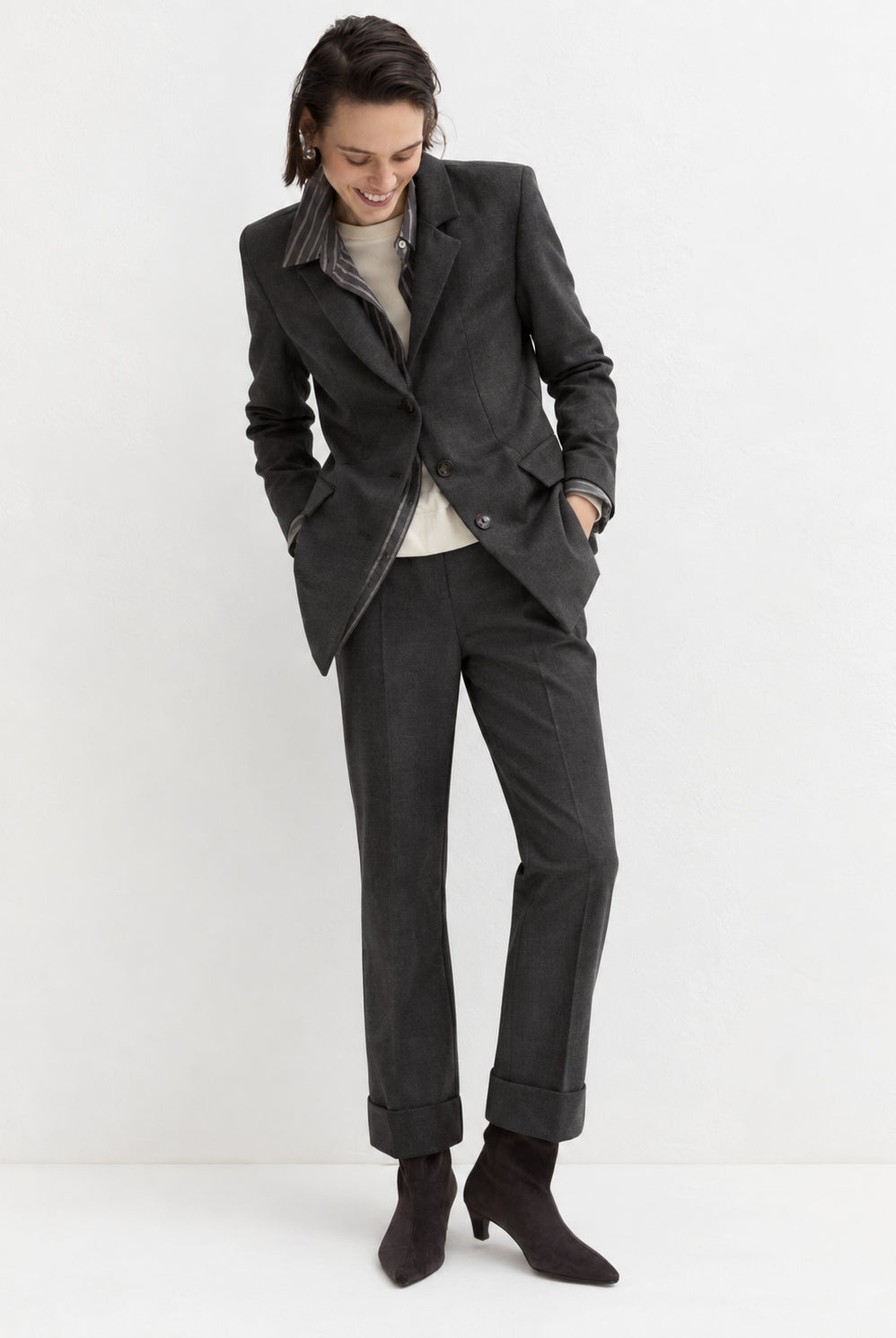 Emme Marella Pantalone Donna Emmflirt Grigio Antracite 2625136082200 010 EMME MARELLA
