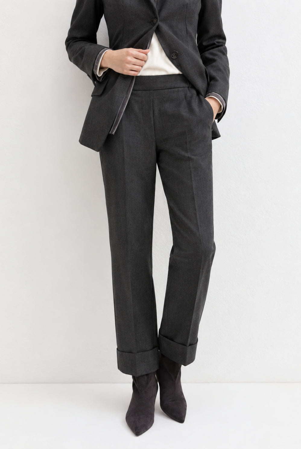 Emme Marella Pantalone Donna Emmflirt Grigio Antracite 2625136082200 010 EMME MARELLA
