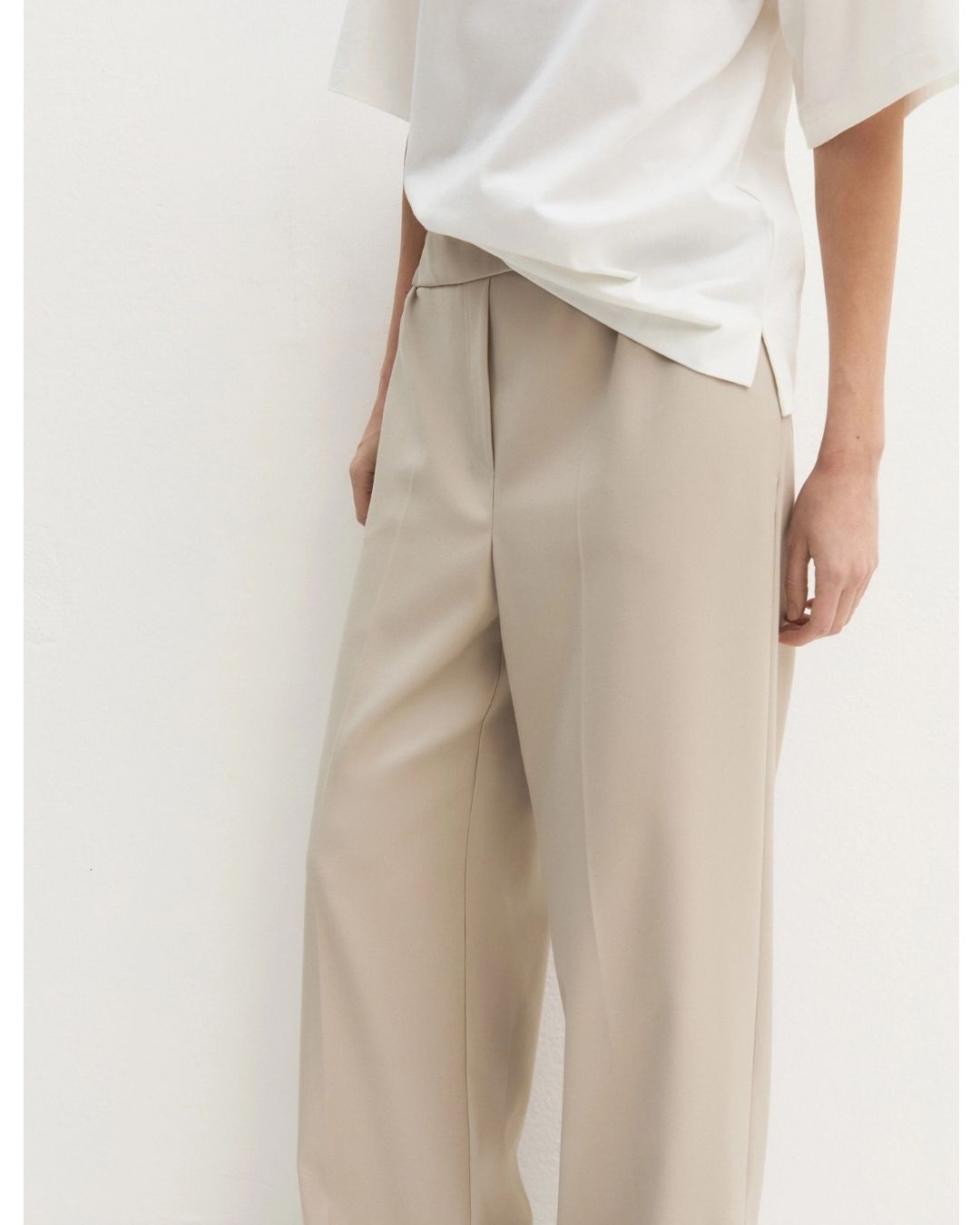 Pantalone dritto in flanella stretch Ecru' 2625136111200 004 EMME MARELLA