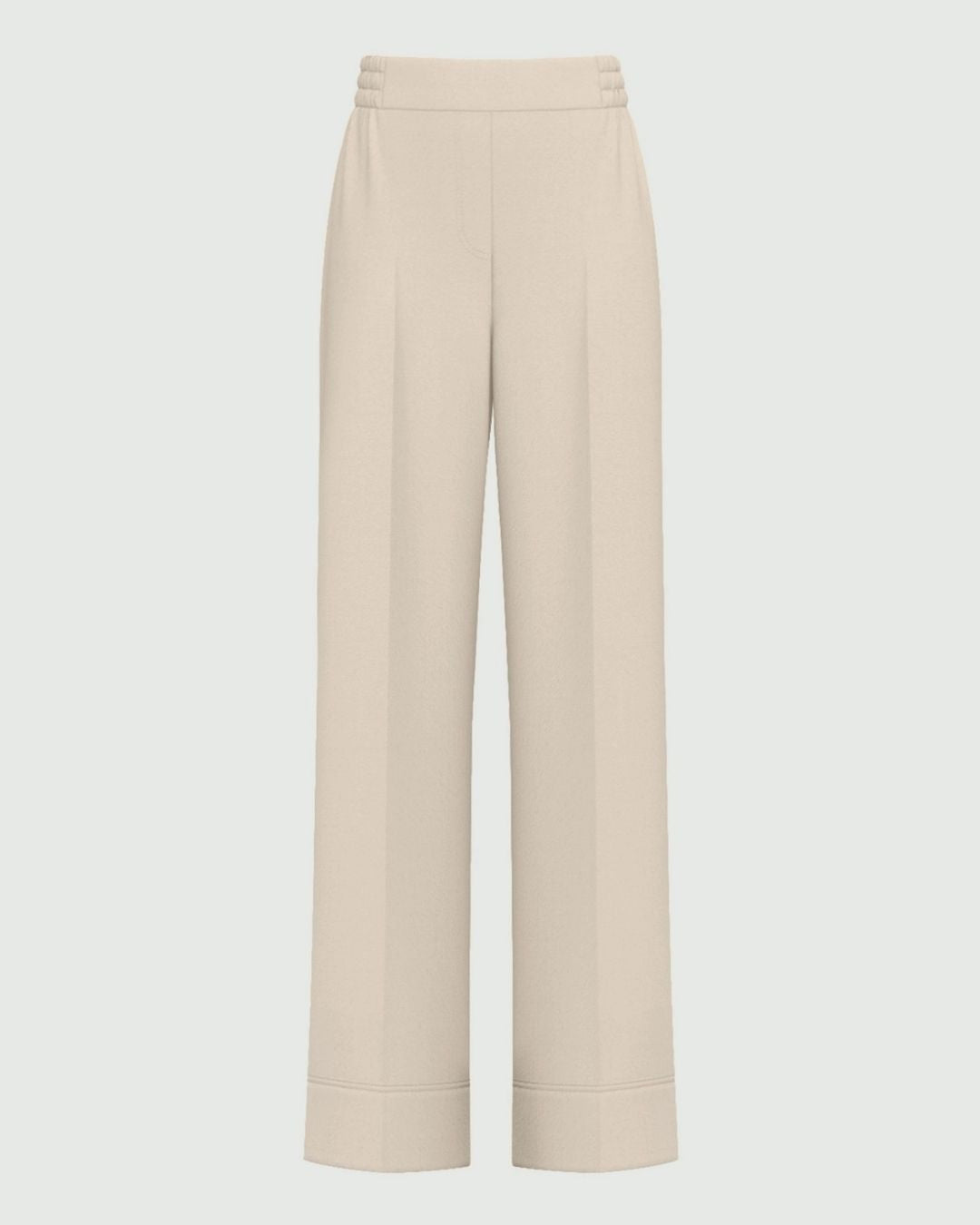 Pantalone dritto in flanella stretch Ecru' 2625136111200 004 EMME MARELLA