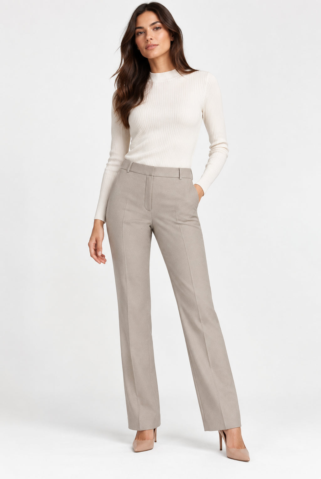 Emme Marella Pantalone Donna Emmpalpiti1 Ecru 2625136231200 004 EMME MARELLA